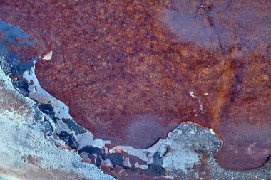 Paslı levha. Endüstriyel geçmiş. Resim arkaplan olarak kullanılabilir. Etki, aşınma.
