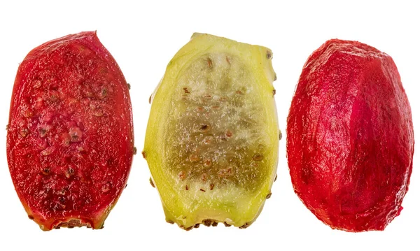 Varias frutas de cactus, aisladas sobre un fondo blanco. —  Fotos de Stock