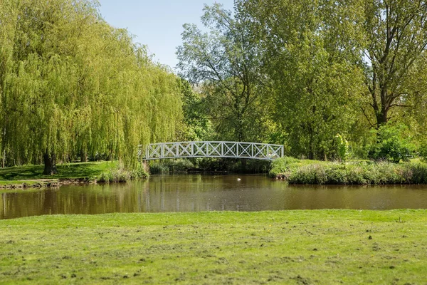 Cambridgeshire, İngiltere'de ilçe parkında St Neots Peyzaj görüntüsü