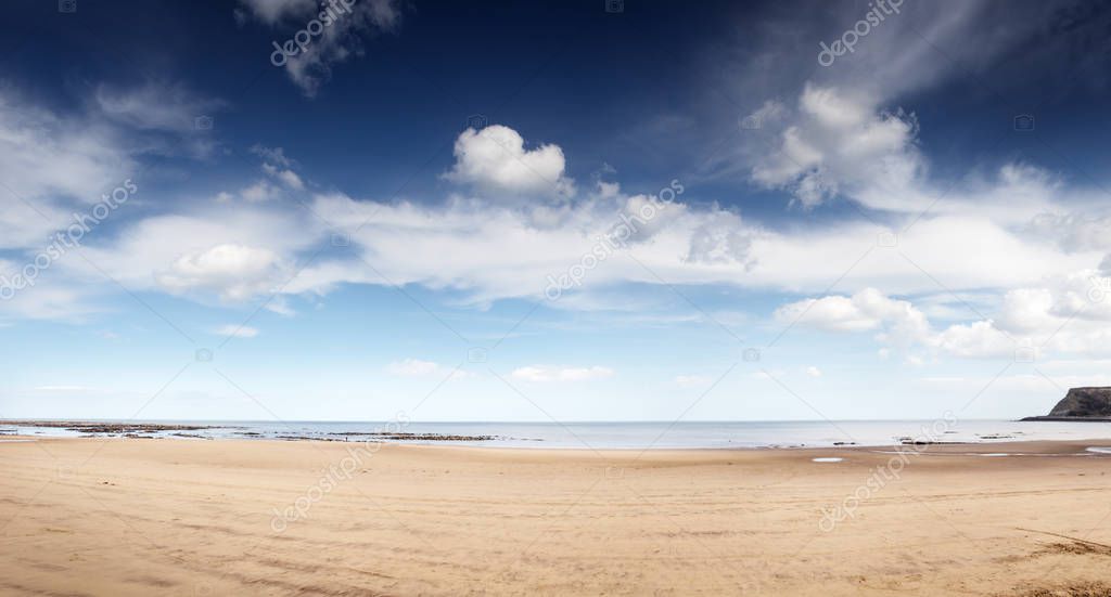 panoramic seascape of scarborough beach