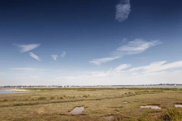 Krajobraz Zdjęcia Pochodzą Spacer Wyspie Mersea Wschód Anglii Hrabstwie Essex — Zdjęcie stockowe