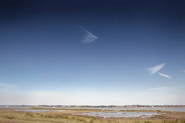 Táj Kép Elvett Ból Egy Sétát Sziget East Mersea Essex — Stock Fotó