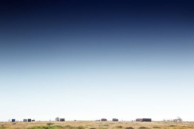 manzara resim dungeness boyunca romney marsh kıyı şeridi