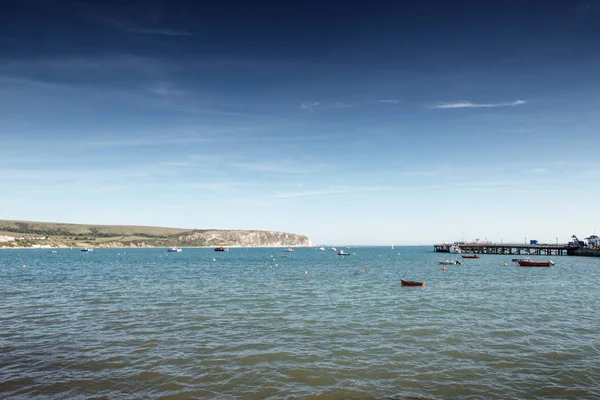 Swanage Seascape Image Looking Out Sea — Stock Photo, Image