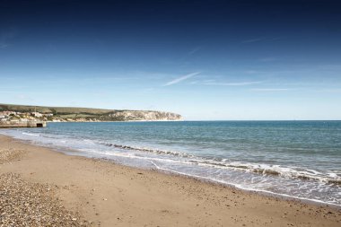 swanage deniz manzarası görüntü denize bakan