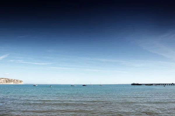 Swanage Seascape Image Looking Out Sea — Stock Photo, Image
