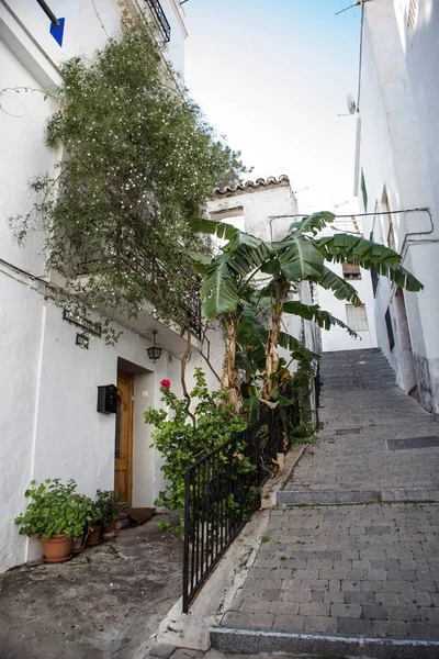 street and houses of old town in almunecar province of Granada in spain