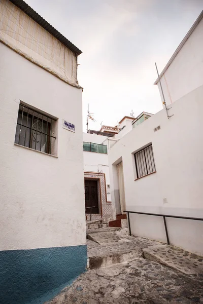 Calle Casas Del Casco Antiguo Almuñecar Provincia Granada España —  Fotos de Stock