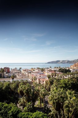 almunecar İspanya eski kent genelinde rooftops bakan