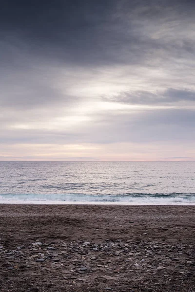 manzara plaj ve deniz güneş Kosta tropikal batıyor gibi almunecar İspanya