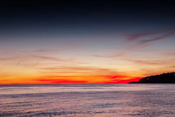 Медленная Скорость Затвора Пейзаж Моря Пляжа Альмунекаре Испания — стоковое фото