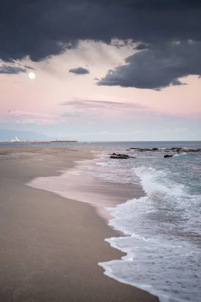 Sunset on a beach in spain — Stock Photo, Image