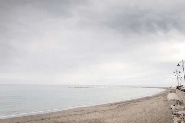 Benalmadena-snímek pláže na šířku — Stock fotografie