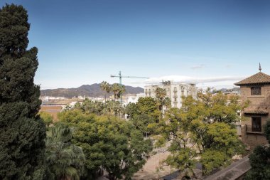 malaga İspanya siluetinin görünümü