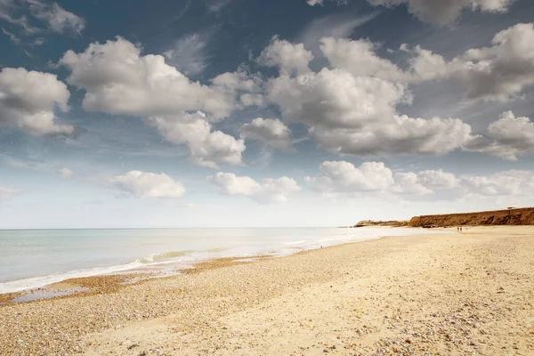 Imagem Seascape Happisburgh Praia Areia Norfolks Costa Mar Norte — Fotografia de Stock