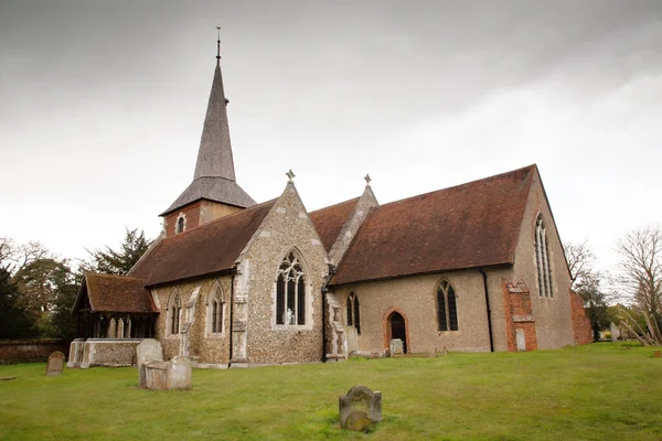 Gambar Lanskap Dari Gereja Parish All Saints Terling Essex England — Stok Foto