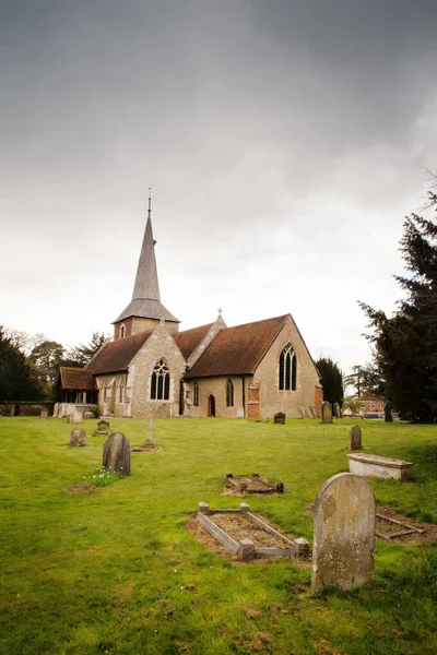Landskab Billede Sognet All Saints Kirke Terling Essex England - Stock-foto
