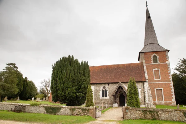 Gambar Lanskap Dari Gereja Parish All Saints Terling Essex England — Stok Foto