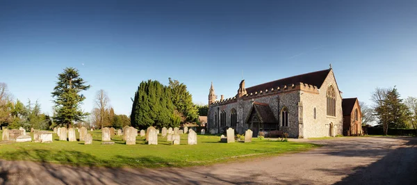 Панорамное Изображение Церкви Хэтфилде Peberel Essex England — стоковое фото