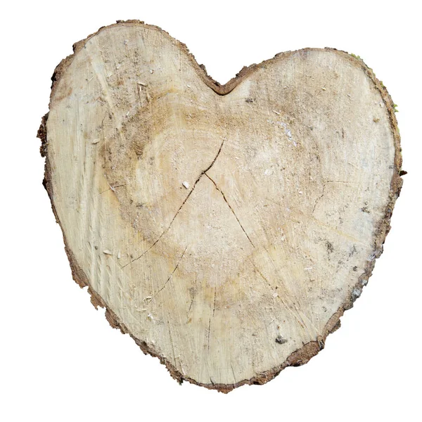 Träd Loggning Upp Med Lastbilen Form Kärlek Hjärta — Stockfoto