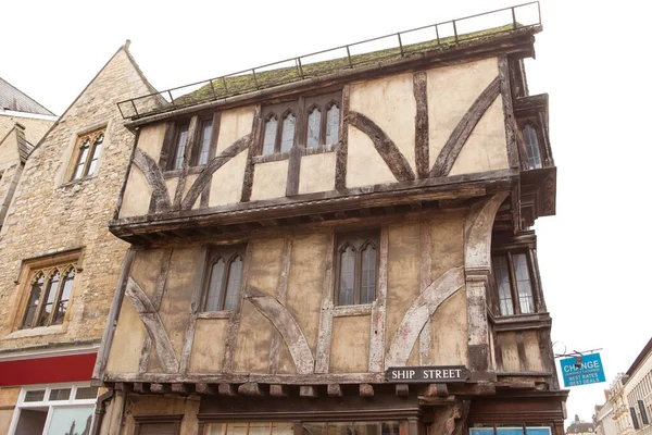 Tudor Timber Frame Construction City Oxford England — Stock Photo, Image