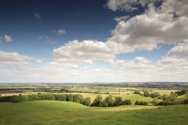 manzara görüntüsü Warwickshire İngiltere 'deki Burton Dassett Hills kır parkından 