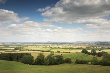 manzara görüntüsü Warwickshire İngiltere 'deki Burton Dassett Hills kır parkından 