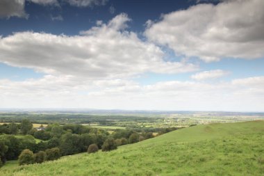 manzara görüntüsü Warwickshire İngiltere 'deki Burton Dassett Hills kır parkından 