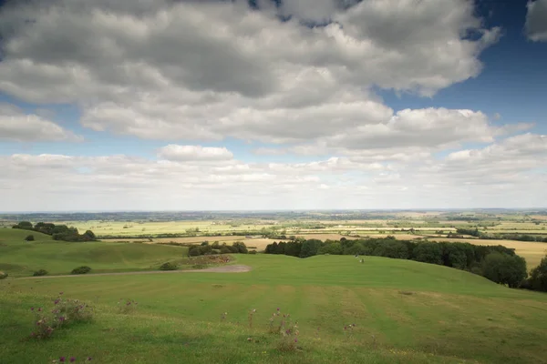 Manzara Görüntüsü Warwickshire Ngiltere Deki Burton Dassett Hills Kır Parkından — Stok fotoğraf