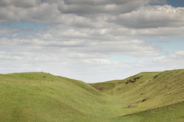 manzara görüntüsü Warwickshire İngiltere 'deki Burton Dassett Hills kır parkından 