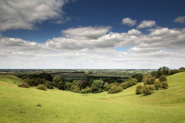 manzara görüntüsü Warwickshire İngiltere 'deki Burton Dassett Hills kır parkından 