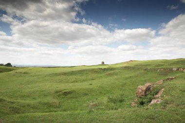 manzara görüntüsü Warwickshire İngiltere 'deki Burton Dassett Hills kır parkından 