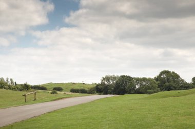 manzara görüntüsü Warwickshire İngiltere 'deki Burton Dassett Hills kır parkından 