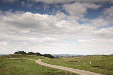 manzara görüntüsü Warwickshire İngiltere 'deki Burton Dassett Hills kır parkından 