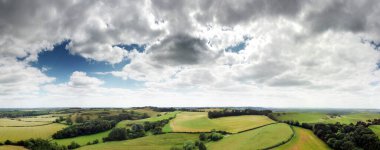 manzara görüntüsü Warwickshire İngiltere 'deki Burton Dassett Hills kır parkından 