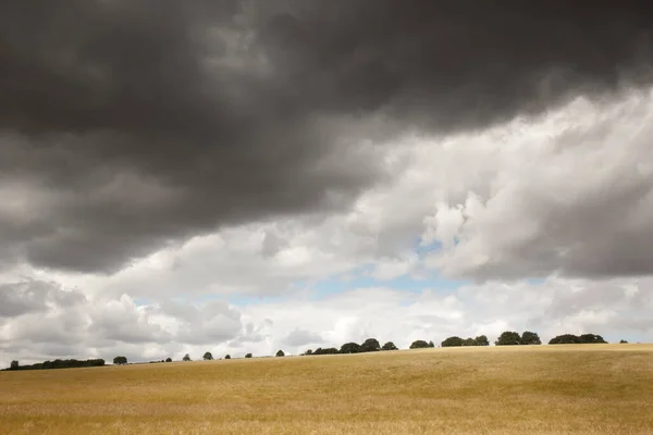 Landschap Beeld Van Landbouwgrond Het Platteland Van Oxfordshire Engeland — Stockfoto