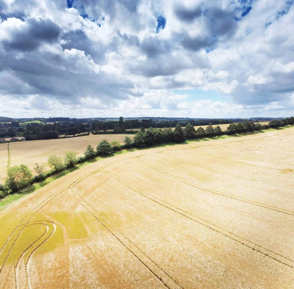 Vista Aérea Las Tierras Agrícolas Campiña Oxfordshire Inglaterra —  Fotos de Stock