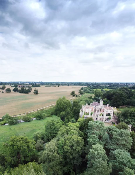 Aerial View Guys Cliffe House Historical Landmark Landscape Warwickshire Countryside — Stock Photo, Image
