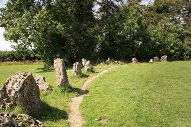 Oxfordshire Warwickshire sınırındaki Rollright Stone 'un detaylı görüntüsünü kapat.