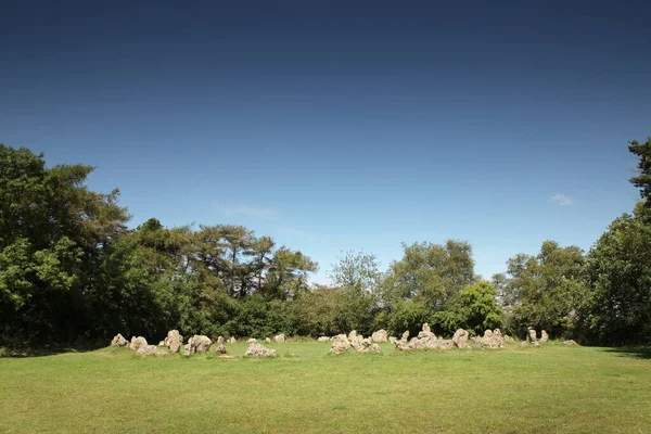 Krajobraz Wizerunek Królów Mężczyzn Część Rollright Kamień Granicy Oxfordshire Warwickshire — Zdjęcie stockowe