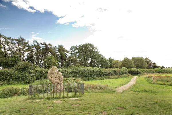 Punkt Orientacyjny King Stone Granicy Oxfordshire Warwickshire Anglii — Zdjęcie stockowe