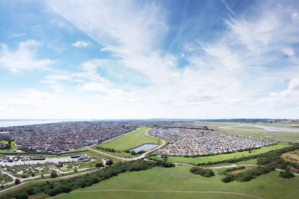 Πανοραμική Θέα Του Νησιού Canvey Από Canvey Heights Country Park — Φωτογραφία Αρχείου