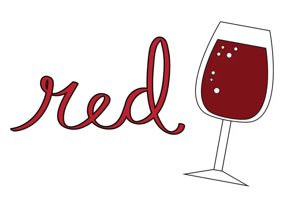 Verre Vin Rouge — Image vectorielle