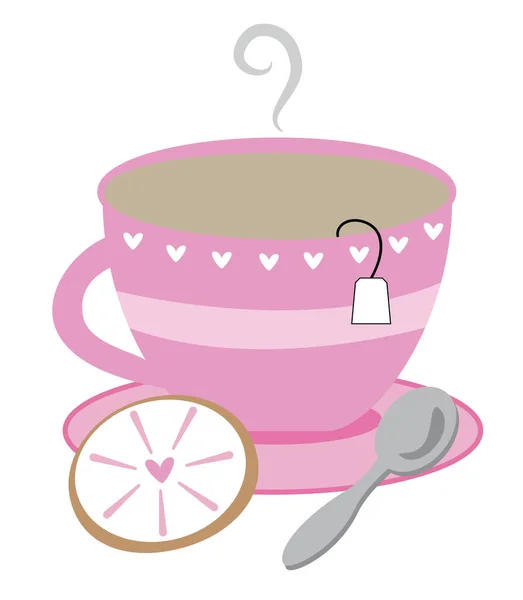 Τσάι Και Μπισκότο Θεραπεία — Διανυσματικό Αρχείο