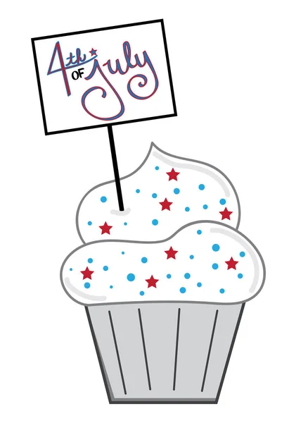 Van Juli Cupcake — Stockvector