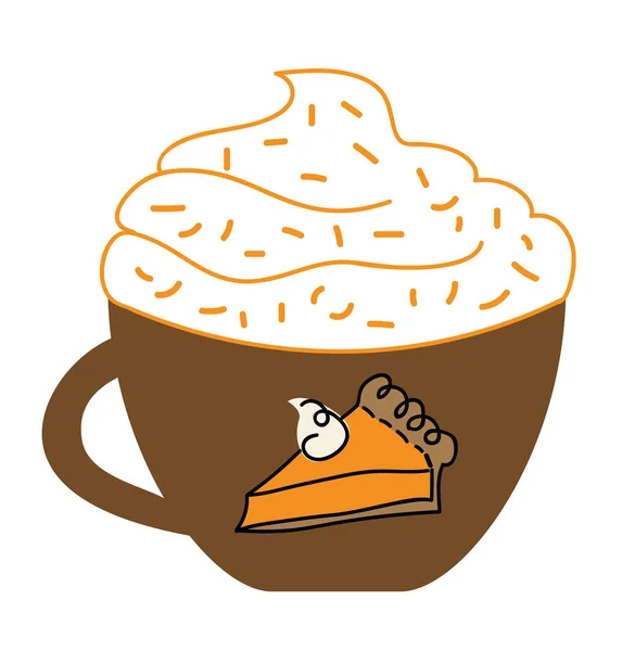 Pumpkin Spice Latte Koffie — Stockvector
