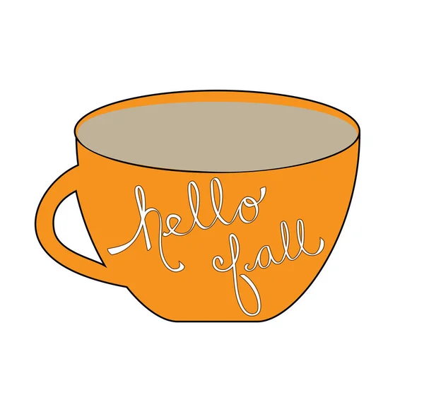 Hallo Herbst Kaffeebecher — Stockvektor
