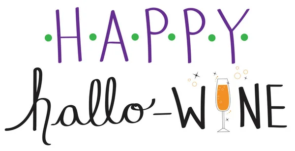 Feliz Vinho Hallo Halloween Vetores De Stock Royalty-Free