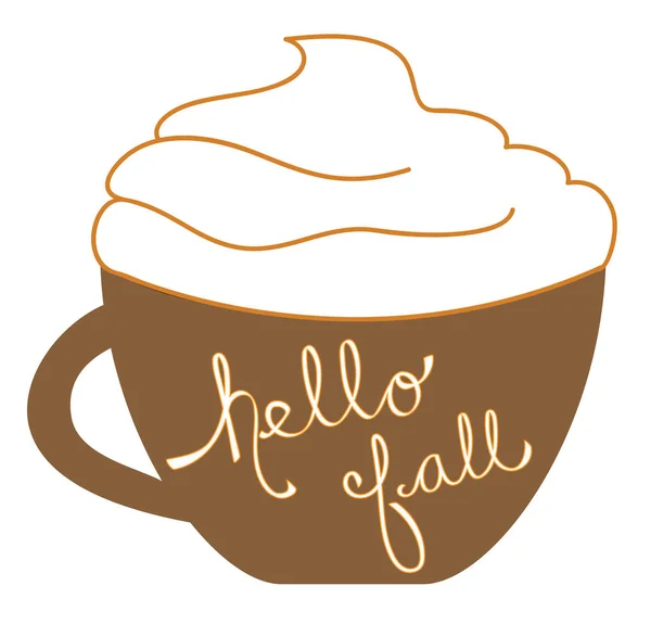 Merhaba Düşmek Kahve Kupa Telifsiz Stok Illüstrasyonlar