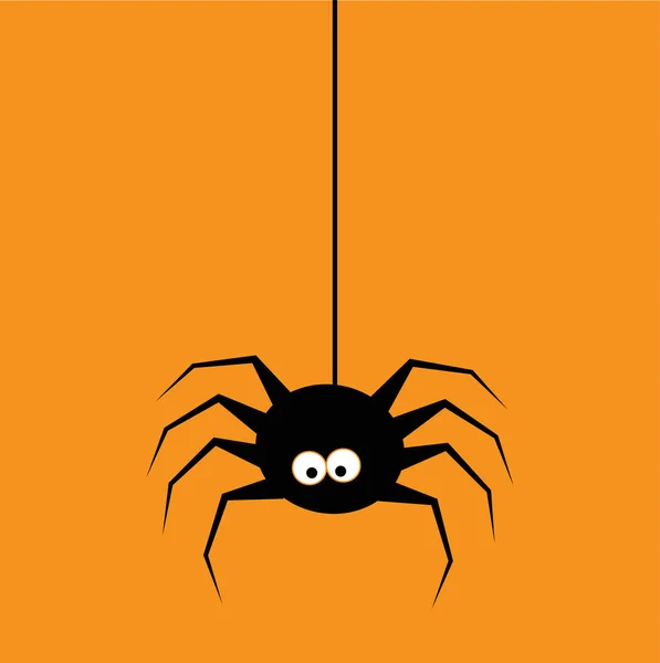 Feliz Halloween Spider Hanging Vectores de stock libres de derechos